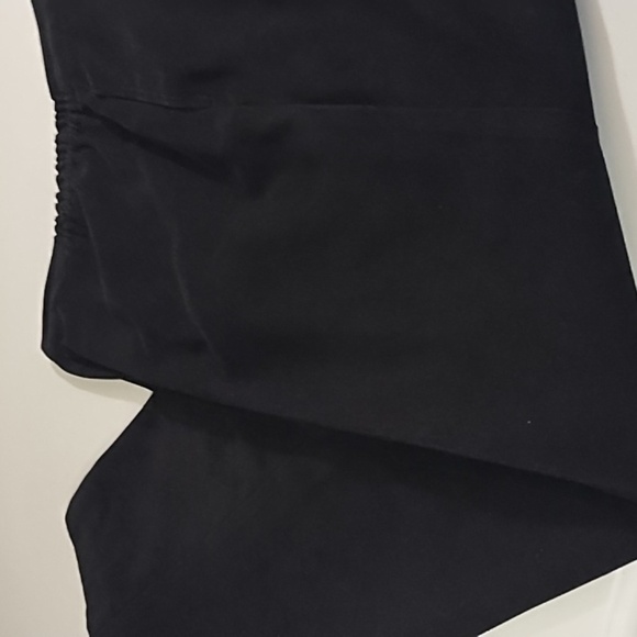 Yves St Clair Vintage Sueded Stretch Pleated Straight Leg Trouser Pants Black 10 - Picture 10 of 11